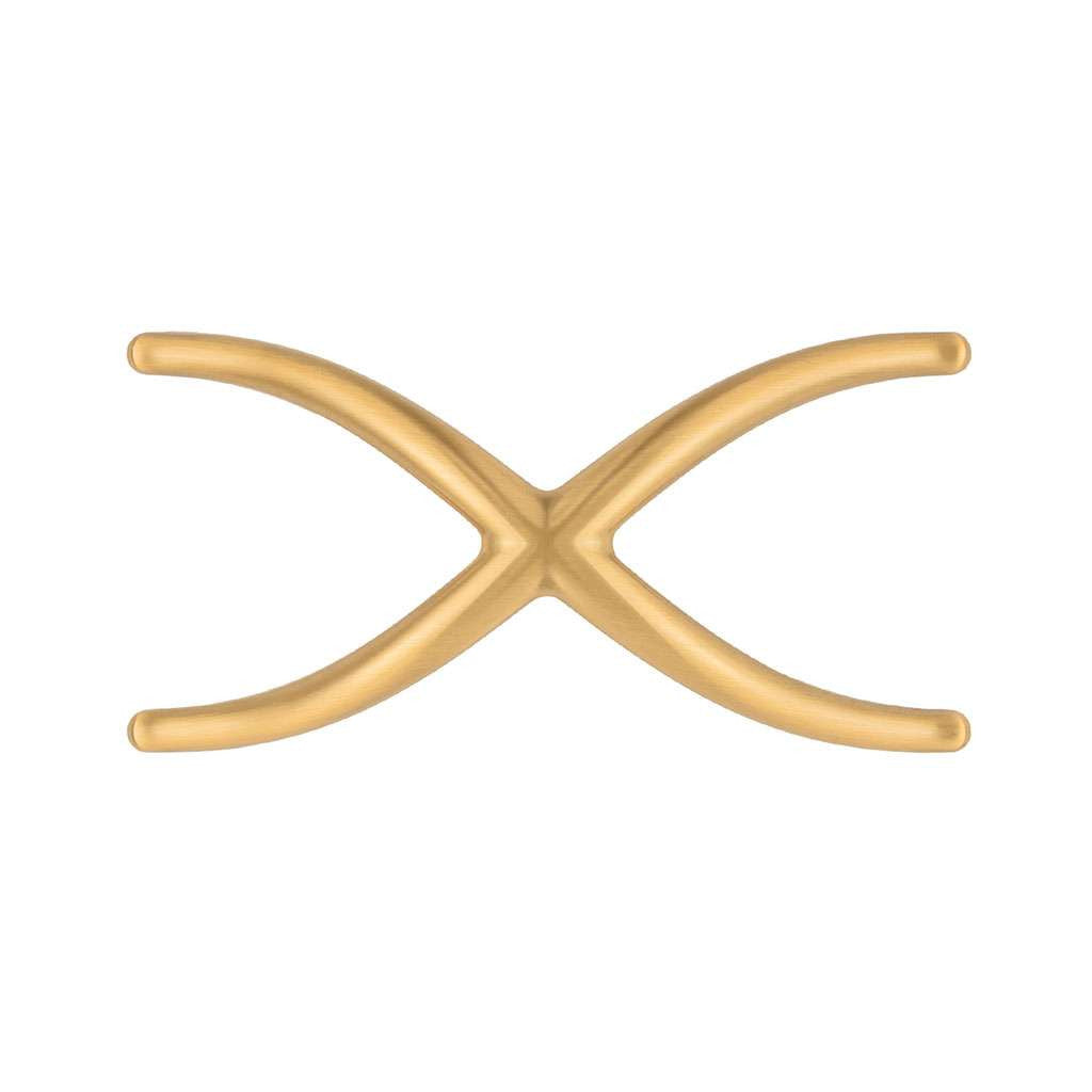 Belwith Keeler Bijou X 4-3/4" Long Cabinet Knob in Brushed Golden Brass B079063-BGB Front View