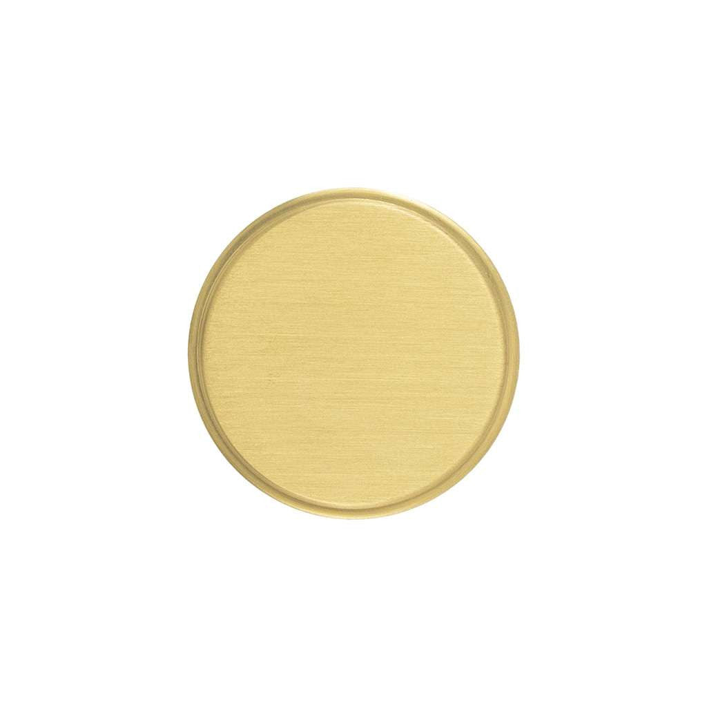 Belwith Keeler Brownstone 1-1/4" Diameter Cabinet Knob in Brushed Golden Brass B077459-BGB Front View