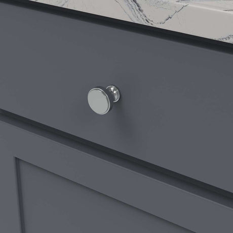 Belwith Keeler Brownstone 1-1/4" Diameter Cabinet Knob in Chrome B077459-CH Mounted