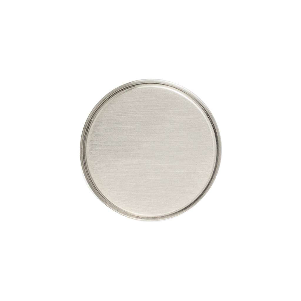 Belwith Keeler Brownstone 1-1/4" Diameter Cabinet Knob in Satin Nickel B077459-SN Front View