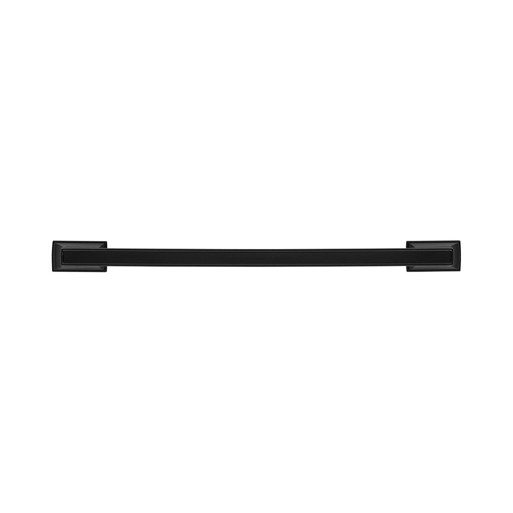 BELWITH KEELER Brownstone Appliance Pulls in Matte Black 12" B078830-MB Front View