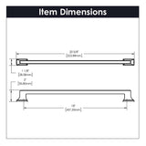 BELWITH KEELER Brownstone Appliance Pulls in Matte Black 18" B078831-MB Specs