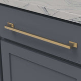 BELWITH KEELER Brownstone Handle Cabinet Pulls in Brushed Golden Brass 12" B077465-BGB Mounted