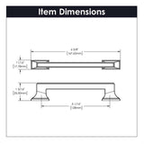 BELWITH KEELER Brownstone Handle Cabinet Pulls in Brushed Golden Brass 128mm B077462-BGB Specs