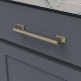 BELWITH KEELER Brownstone Handle Cabinet Pulls in Champagne Bronze 160mm B077463-CBZ Mounted