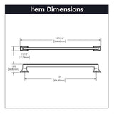 BELWITH KEELER Brownstone Handle Cabinet Pulls in Chrome 12" B077465-CH Specs