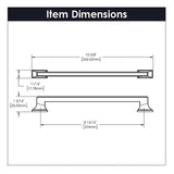 BELWITH KEELER Brownstone Handle Cabinet Pulls in Chrome 224mm B077464-CH Specs