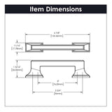 BELWITH KEELER Brownstone Handle Cabinet Pulls in Chrome 3" 96mm B077461-CH Specs