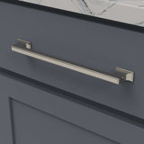 BELWITH KEELER Brownstone Handle Cabinet Pulls in Polished Nickel 224mm B077464-14 Mounted