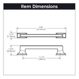 BELWITH KEELER Brownstone Handle Cabinet Pulls in Satin Nickel 128mm B077462-SN Specs