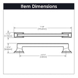 BELWITH KEELER Brownstone Handle Cabinet Pulls in Satin Nickel 160mm B077463-SN Specs