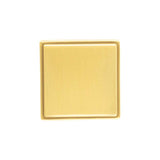 Belwith Keeler Brownstone Square Cabinet Knob in Brushed Golden Brass 1-1/4" B077460-BGB Front View