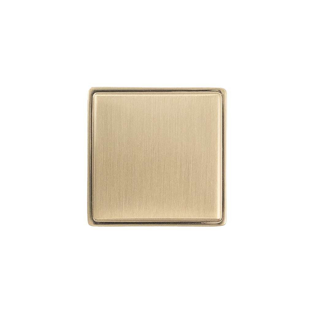 Belwith Keeler Brownstone Square Cabinet Knob in Champagne Bronze 1" B077458-CBZ Front View