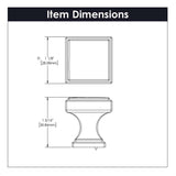 Belwith Keeler Brownstone Square Cabinet Knob in Champagne Bronze 1" B077458-CBZ Specs