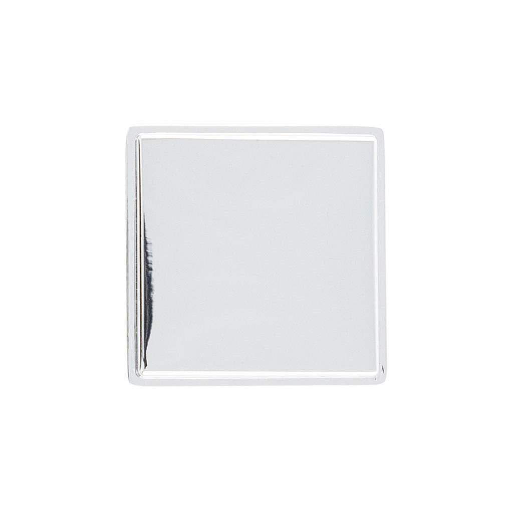 Belwith Keeler Brownstone Square Cabinet Knob in Chrome 1-1/4" B077460-CH Front View
