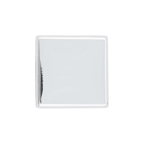 Belwith Keeler Brownstone Square Cabinet Knob in Chrome 1-1/4" B077460-CH Front View