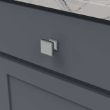 Belwith Keeler Brownstone Square Cabinet Knob in Chrome 1-1/4" B077460-CH Mounted