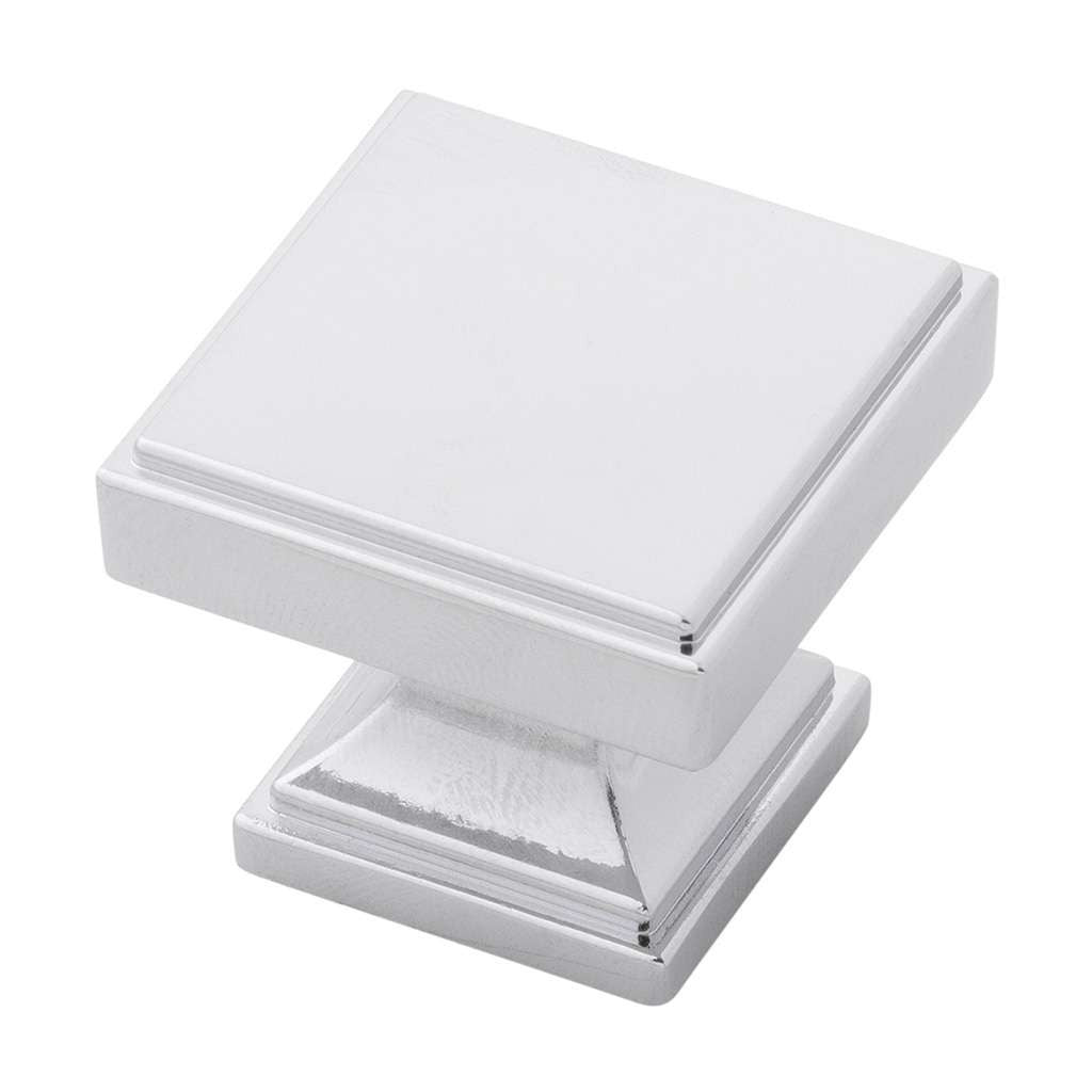 Belwith Keeler Brownstone Square Cabinet Knob in Chrome 1-1/4" B077460-CH