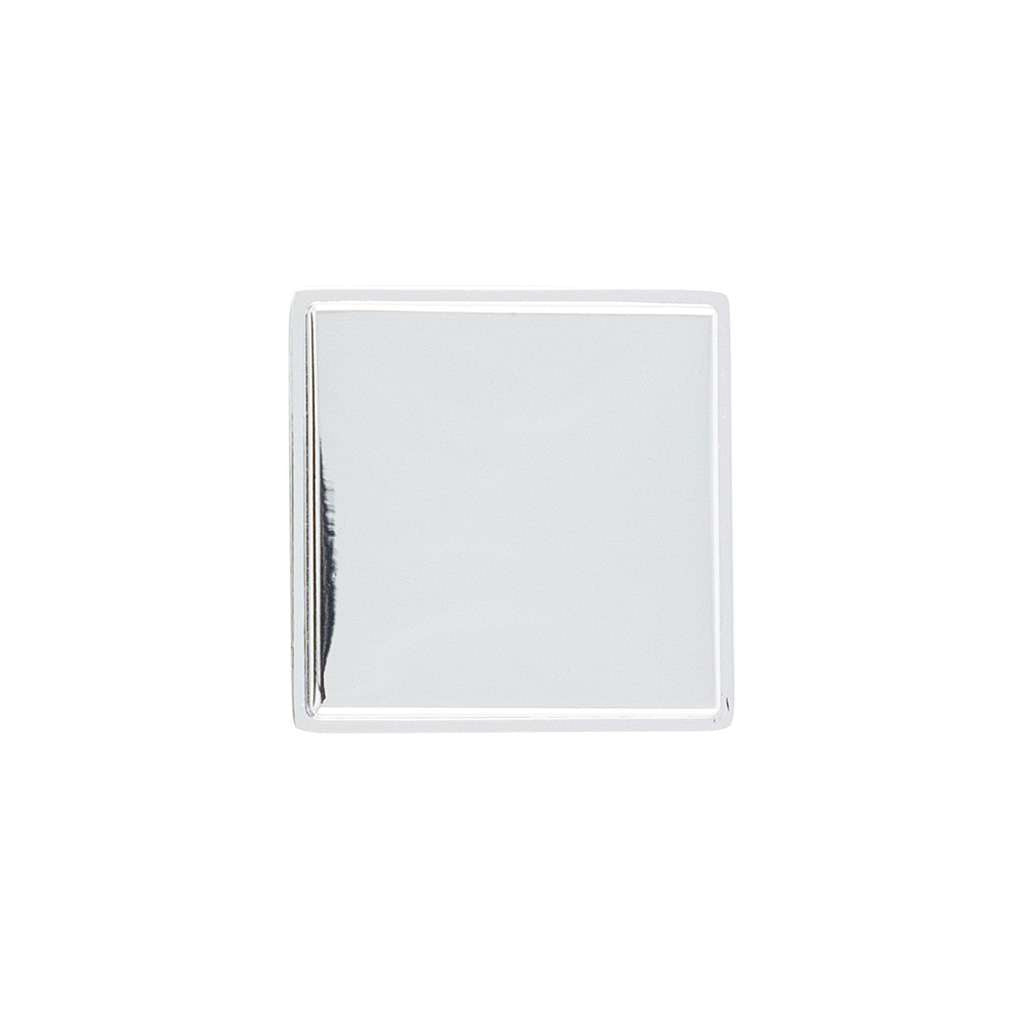 Belwith Keeler Brownstone Square Cabinet Knob in Chrome 1" B077458-CH Front View