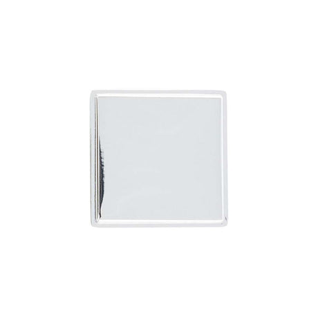 Belwith Keeler Brownstone Square Cabinet Knob in Chrome 1" B077458-CH Front View