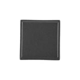 Belwith Keeler Brownstone Square Cabinet Knob in Matte Black 1-1/4" B077460-MB Front View
