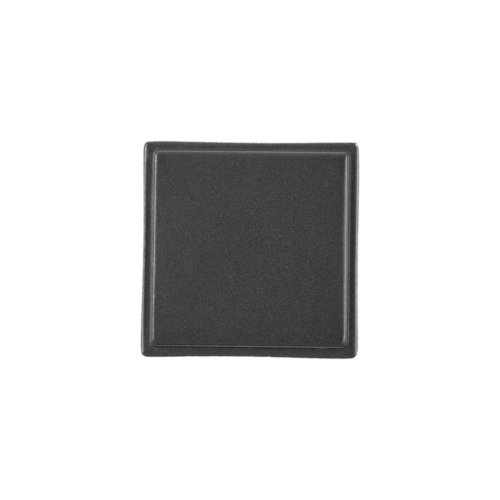 Belwith Keeler Brownstone Square Cabinet Knob in Matte Black 1" B077458-MB Front View