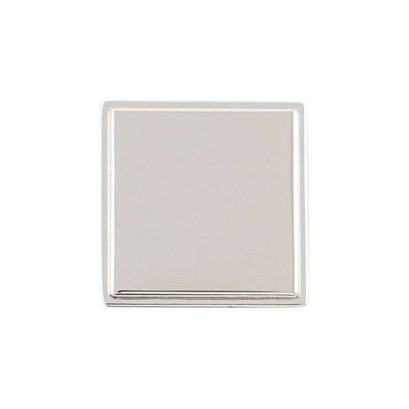 Belwith Keeler Brownstone Square Cabinet Knob in Polished Nickel 1-1/4" B077460-14 Front View