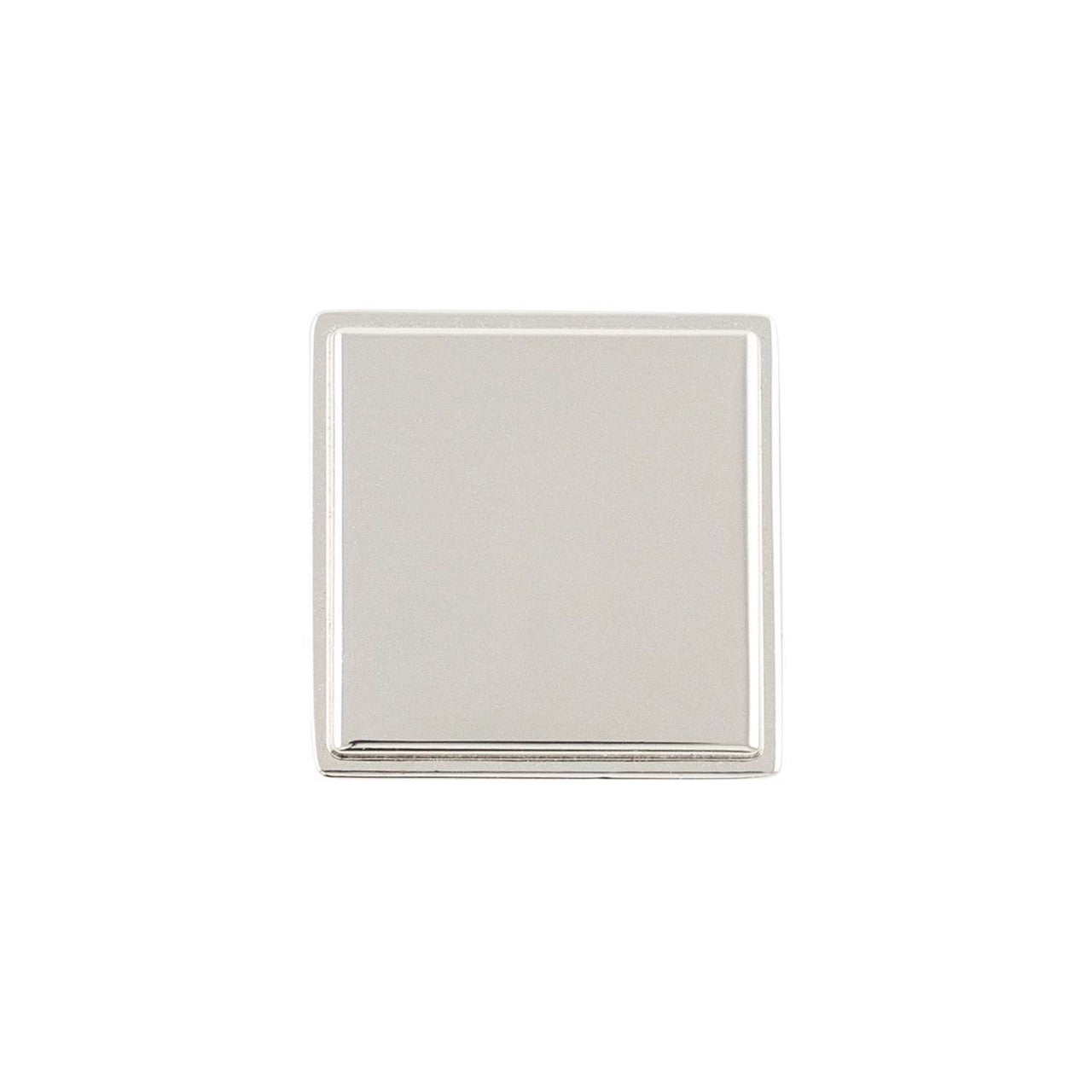 Belwith Keeler Brownstone Square Cabinet Knob in Polished Nickel 1" B077458-14 Front View