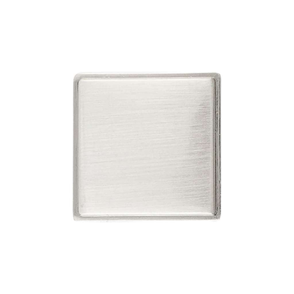 Belwith Keeler Brownstone Square Cabinet Knob in Satin Nickel 1-1/4" B077460-SN Front View