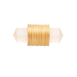 BELWITH KEELER Chrysalis 1-7/8" Long Frosted Glass T-Knob in Brushed Golden Brass B076303GF-BGB Front View