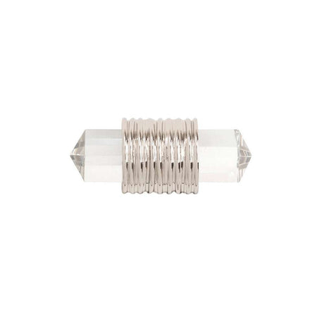 BELWITH KEELER Chrysalis 1-7/8" Long Glass T-Knob in Polished Nickel B076303GL-14 Front View