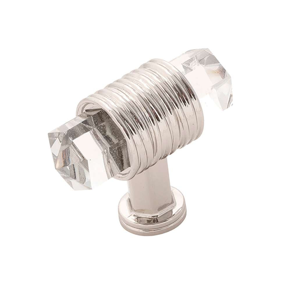 BELWITH KEELER Chrysalis 1-7/8" Long Glass T-Knob in Polished Nickel B076303GL-14