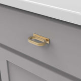 BELWITH KEELER Corsa Ring Handle Cabinet Pulls in Brushed Golden Brass 1" B078784BGB Mounted