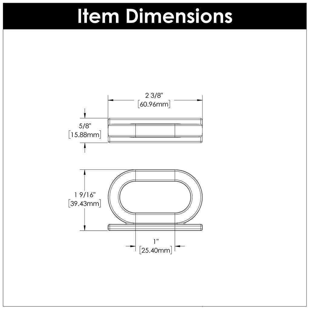BELWITH KEELER Corsa Ring Handle Cabinet Pulls in Matte Black 1" B078784MB Specs