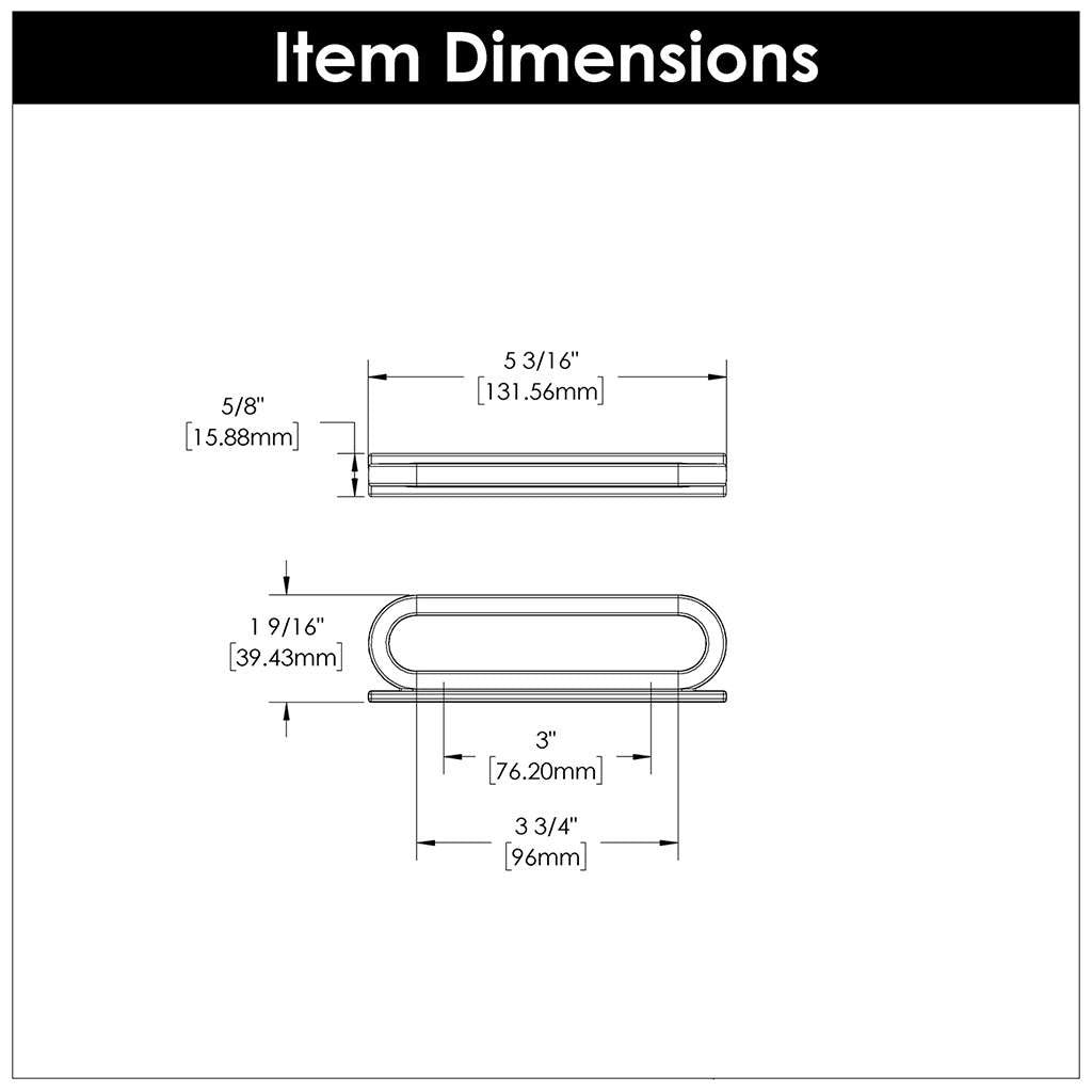 BELWITH KEELER Corsa Ring Handle Cabinet Pulls in Matte Black 3" 96mm B078785MB Specs