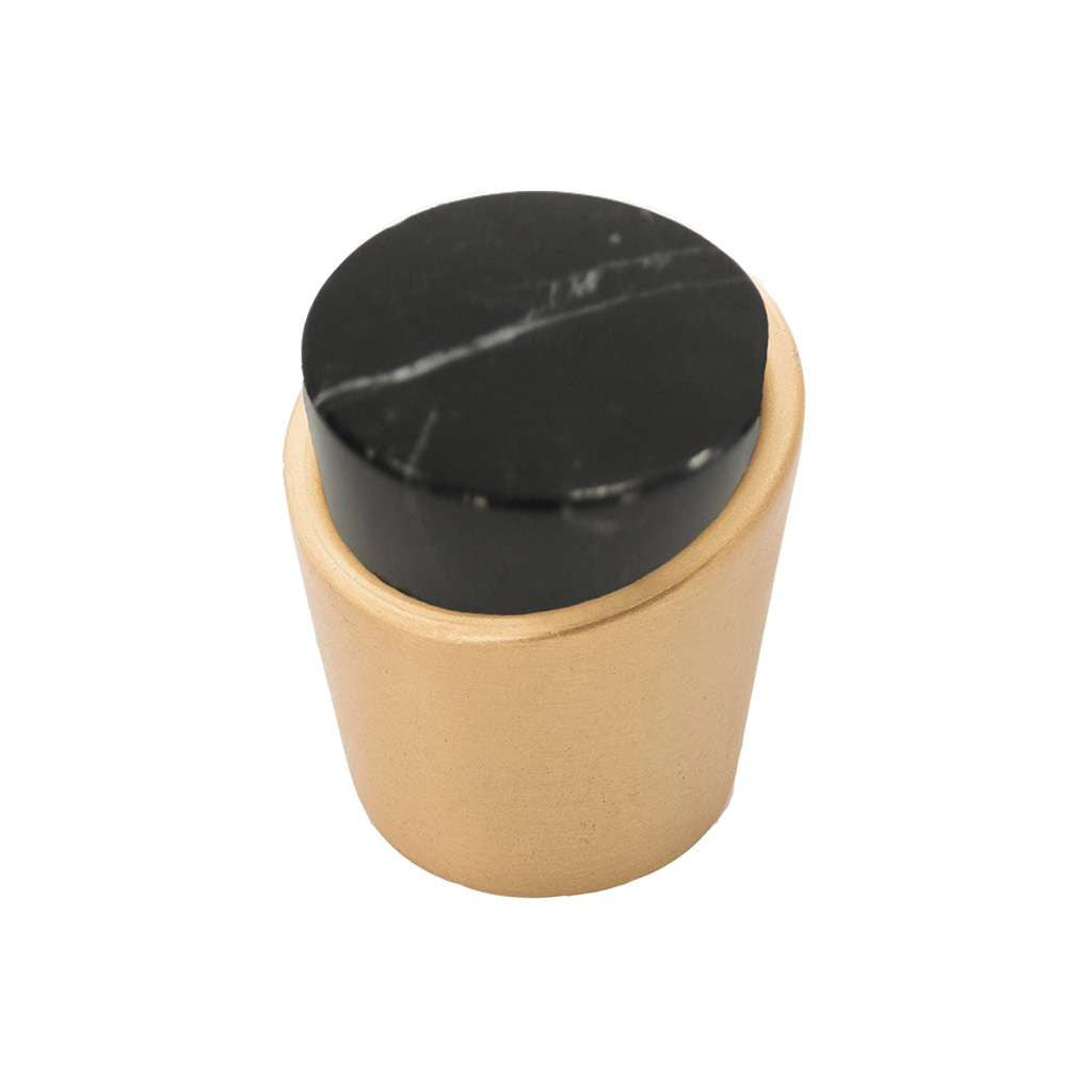 BELWITH KEELER Firenze 1-1/4" Diameter Cabinet Knob in Black and Brushed Golden Brass B077038MB-BGB