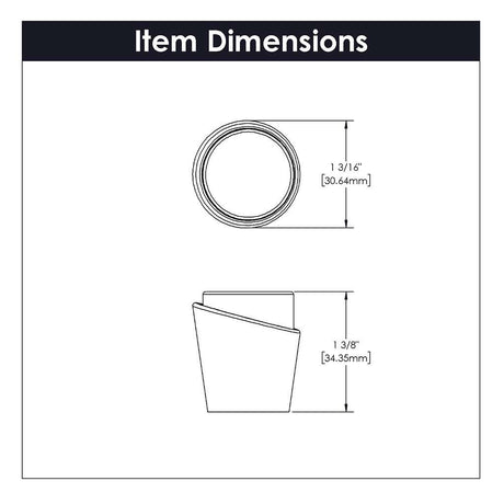 BELWITH KEELER Firenze 1-1/4" Diameter Cabinet Knob in White and Brushed Golden Brass B077038MW-BGB Specs