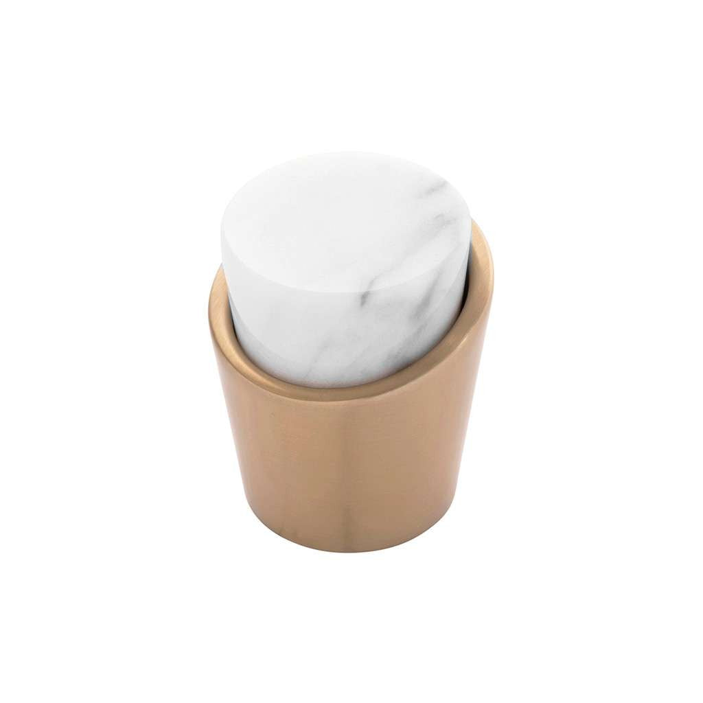 BELWITH KEELER Firenze 1-1/4" Diameter Cabinet Knob in White and Champagne Bronze B077038MW-CBZ