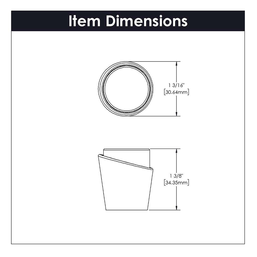 BELWITH KEELER Firenze 1-1/4" Diameter Cabinet Knob in White and Matte Black B077038MW-MB Specs