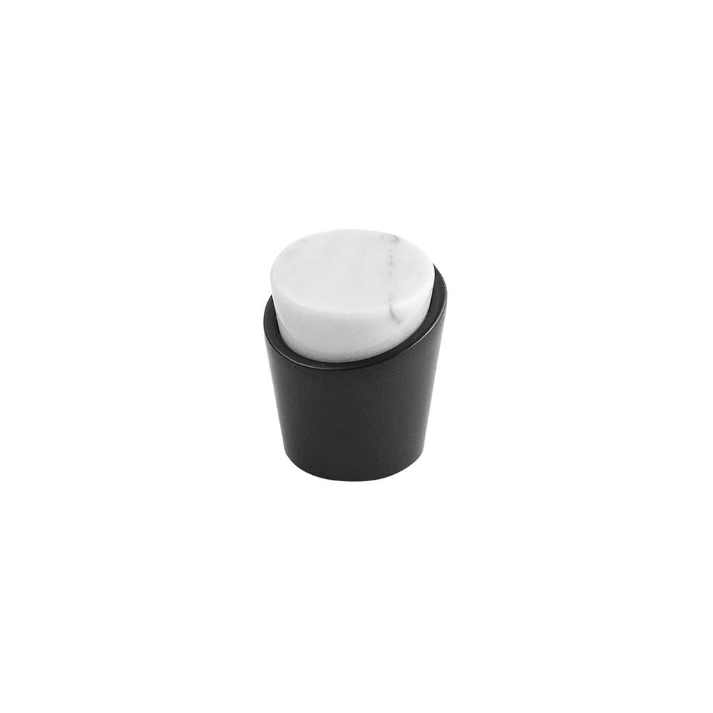 BELWITH KEELER Firenze 1-1/4" Diameter Cabinet Knob in White and Matte Black B077038MW-MB