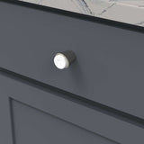 BELWITH KEELER Firenze 1-1/4" Diameter Cabinet Knob in White and Satin Nickel B077038MW-SN Mounted