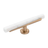 BELWITH KEELER Firenze Bar Cabinet Knob in White and Champagne Bronze 5" B077044MW-CBZ