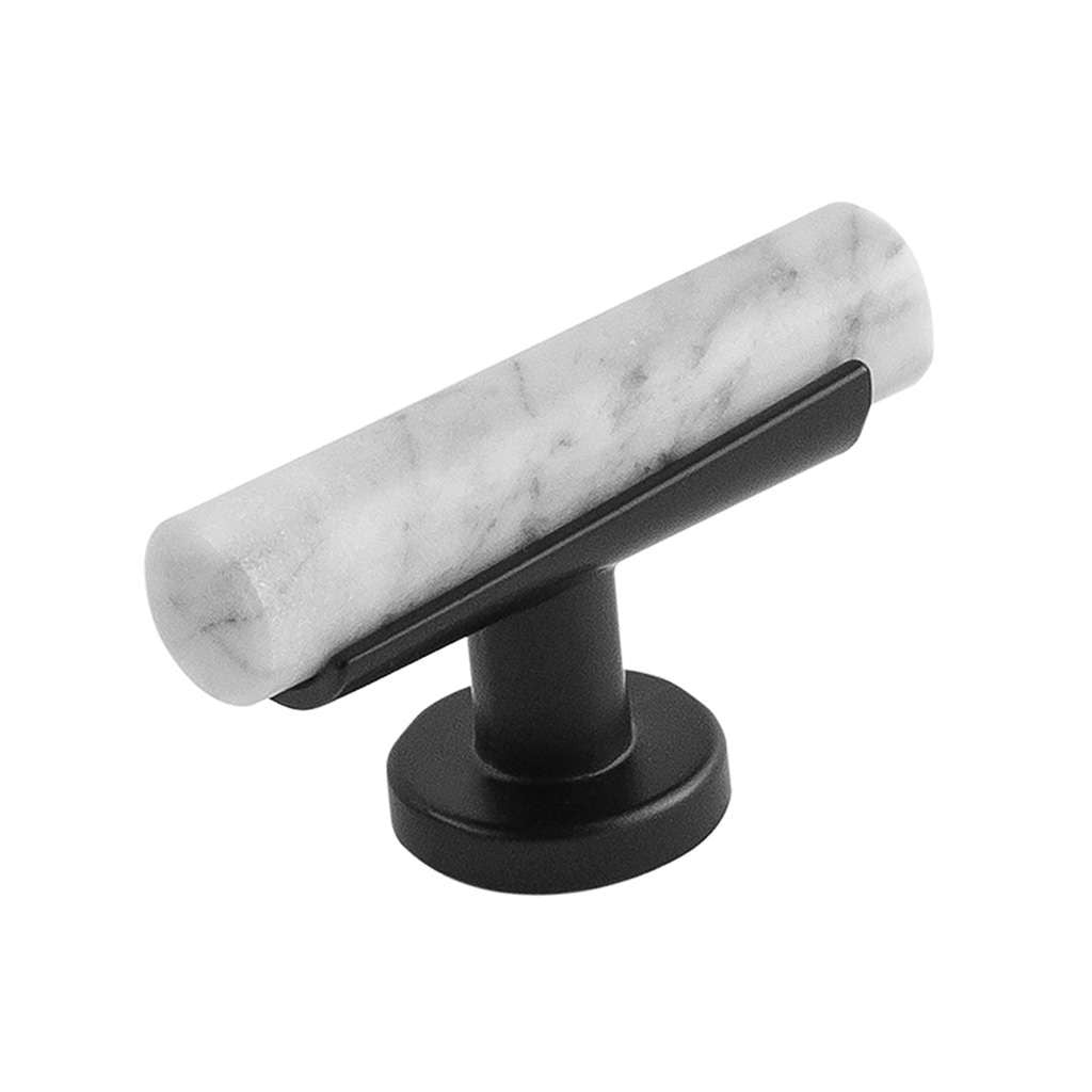 BELWITH KEELER Firenze Bar Cabinet Knob in White and Matte Black 2-1/2" B077041MW-MB