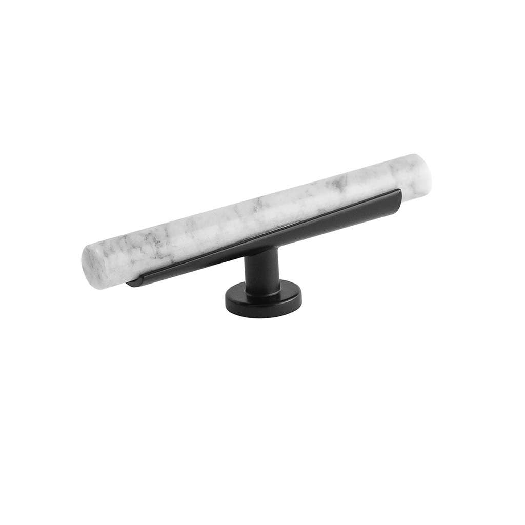 BELWITH KEELER Firenze Bar Cabinet Knob in White and Matte Black 5" B077044MW-MB