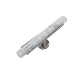 BELWITH KEELER Firenze Bar Cabinet Knob in White and Satin Nickel 5" B077044MW-SN