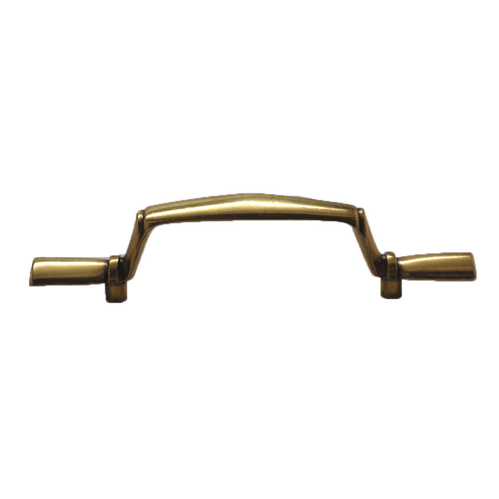 Side View of a Lancaster Brass 3" Hole Center Handle Cabinet Pull from Belwith P355-LP