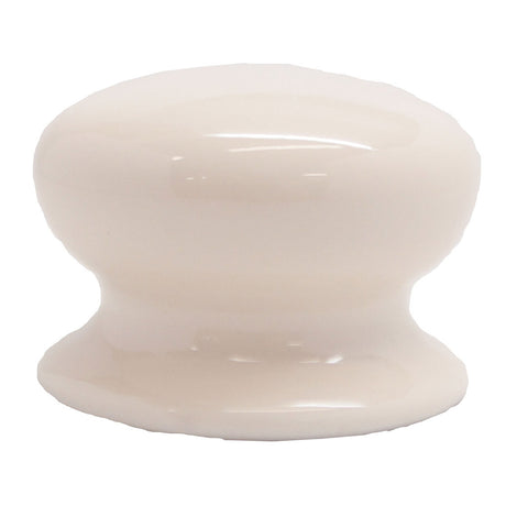 Side View of a Light Almond Bifold Closet Door Knob by Belwith P6107-LAD