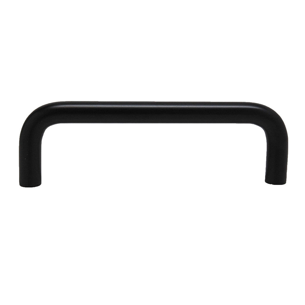 BERENSON Advantage Cabinet Wire Pulls in Flat Black 3-1/2" 6128-2055-P Side View