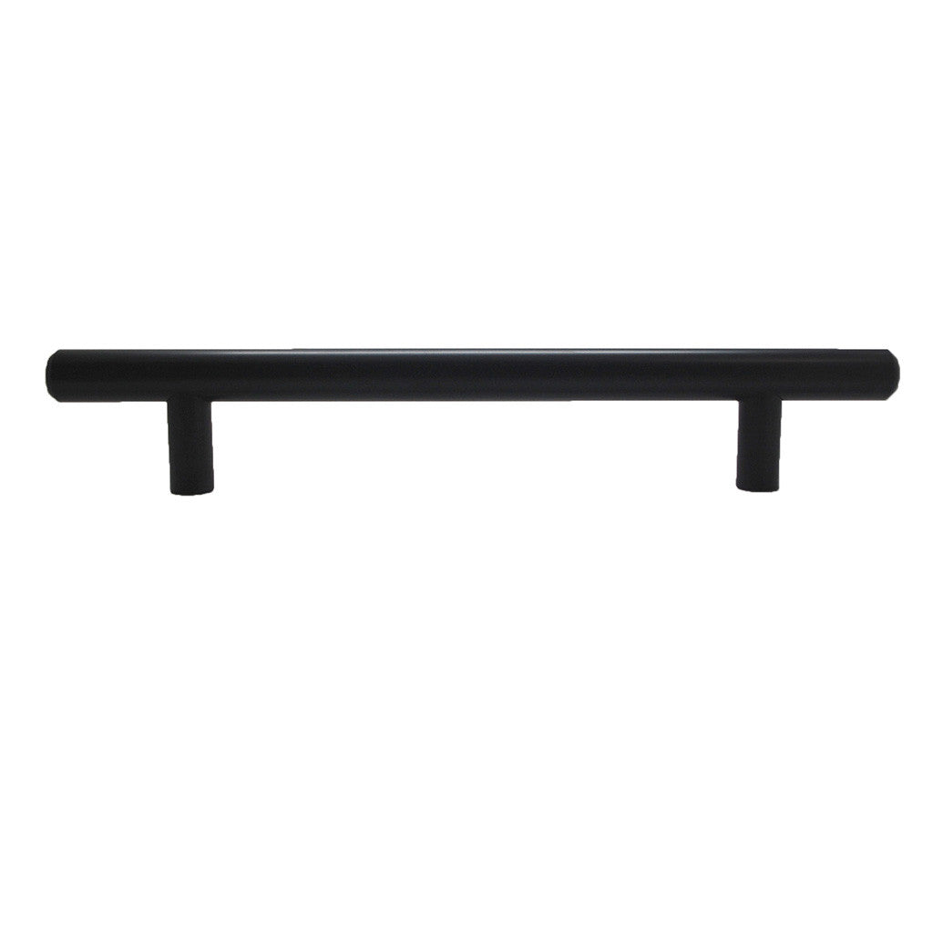 BERENSON Cabinet Bar Pulls in Flat Black 128mm 9546-2055-P Side View
