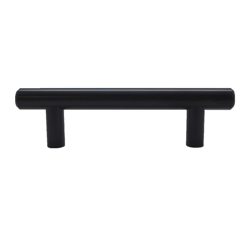 BERENSON Cabinet Bar Pulls in Flat Black 3" 9544-2055-P Side View